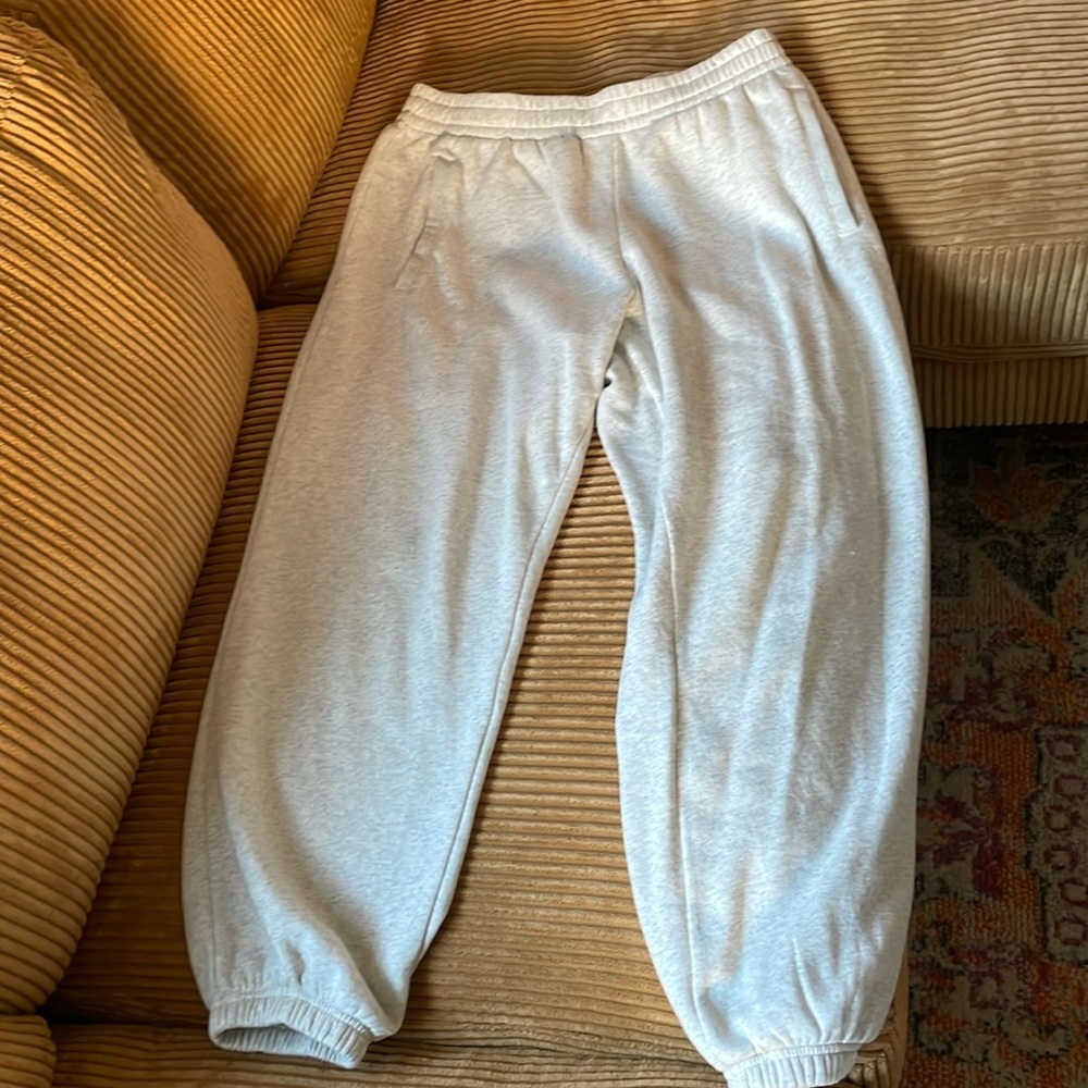 Calvin Klein beige leisure wear fleece-lined joggers